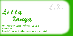 lilla konya business card